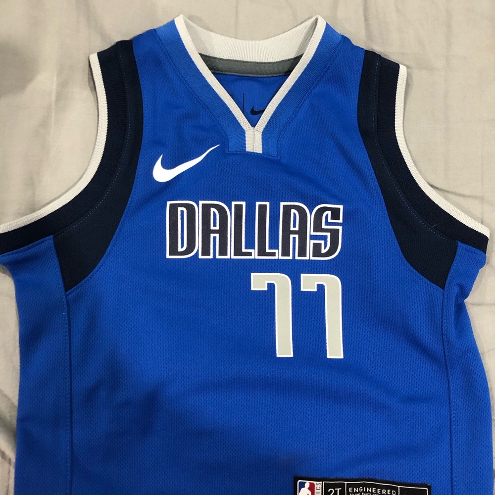 Nike Blue Dallas Kids Basketball Jersey